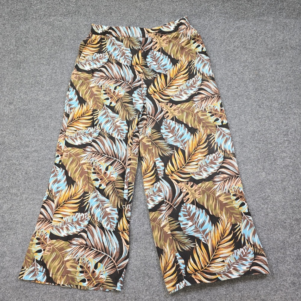Jane & Delancey Pants Womens Large Pull On Pants Multicolor Floral Pattern Boho